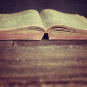 Bible on wood table